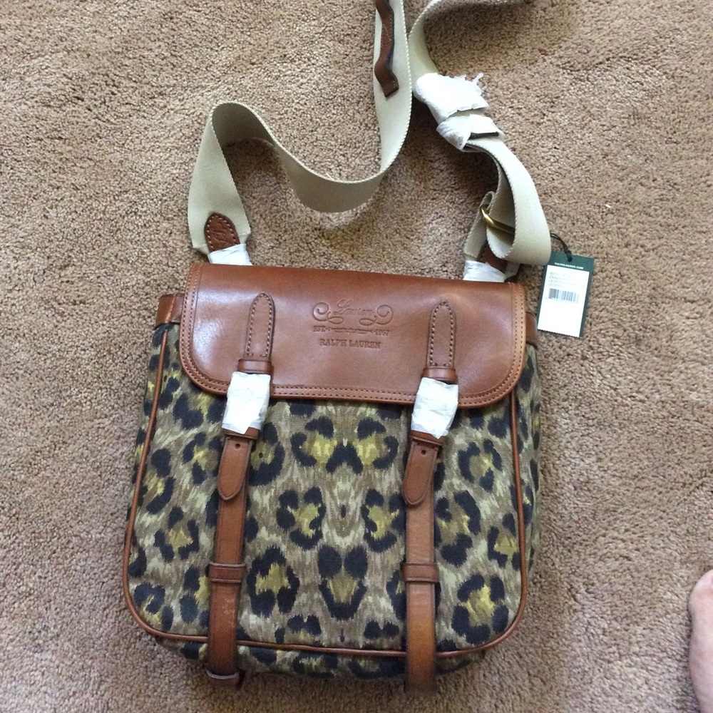 NWT Leopard print purse Ralph Lauren Zanzibar